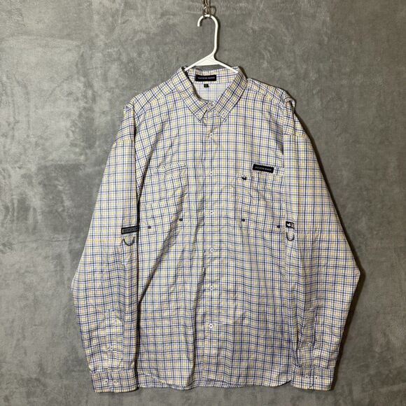 Southern Marsh Other - Southern Marsh Men Shirt XL Fieldtec Fishing Outdoor Vented Button Yellow Purple